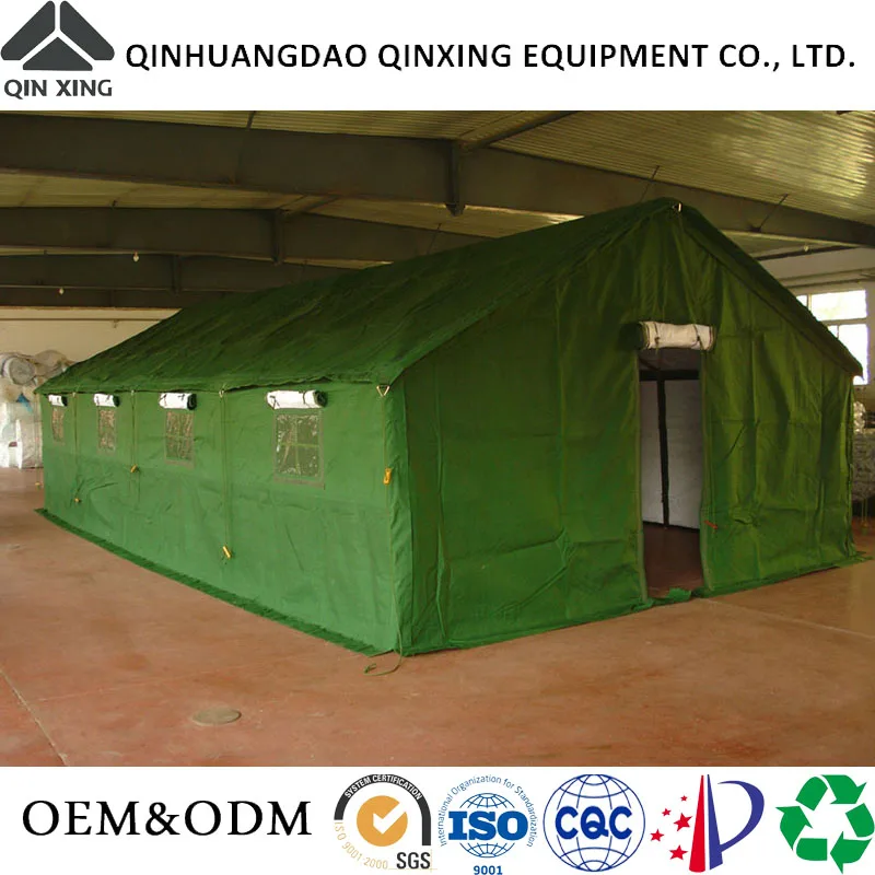 QX factory 10 to 50 men big  waterproof canvas winter camping outdoor soldiery ground force defense tent restaurant tent