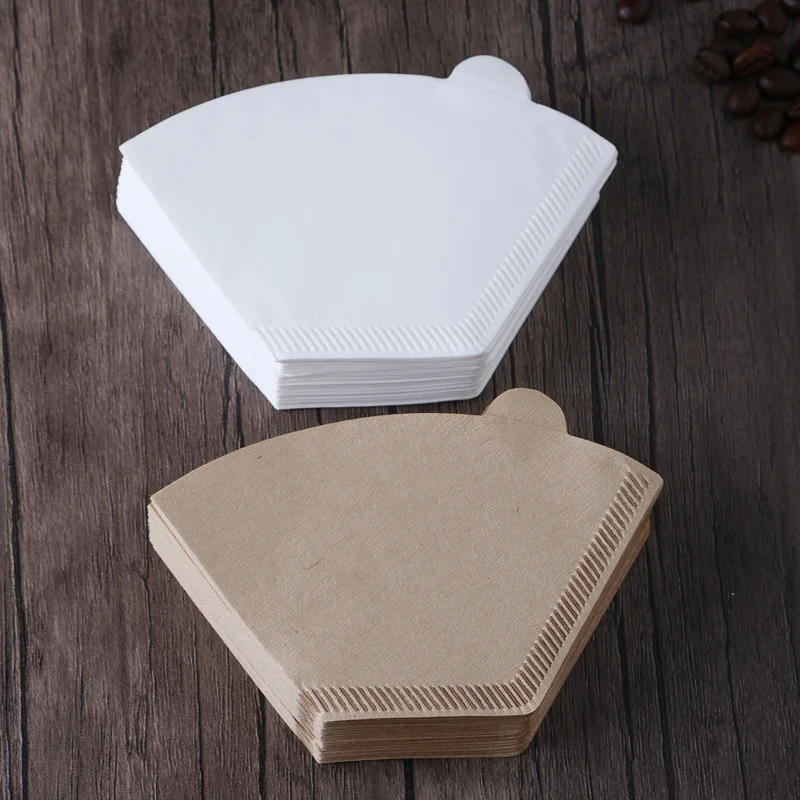 100pcs Disposable Coffee Cone Paper Filters for  Coffee Maker