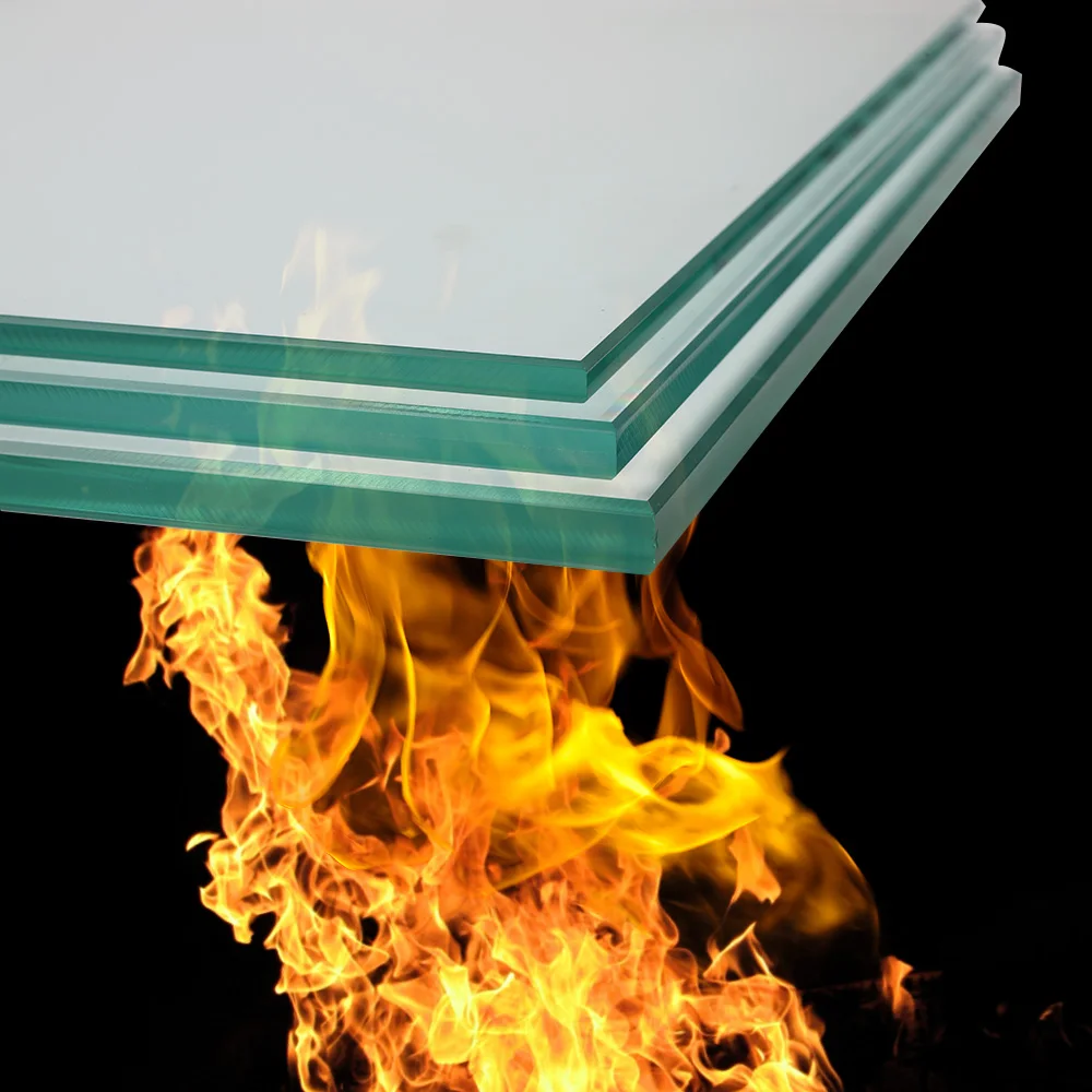 fireproof glass 60 90 120 minutes for resistance for fireplaces furnace doors and windows partition building exterior