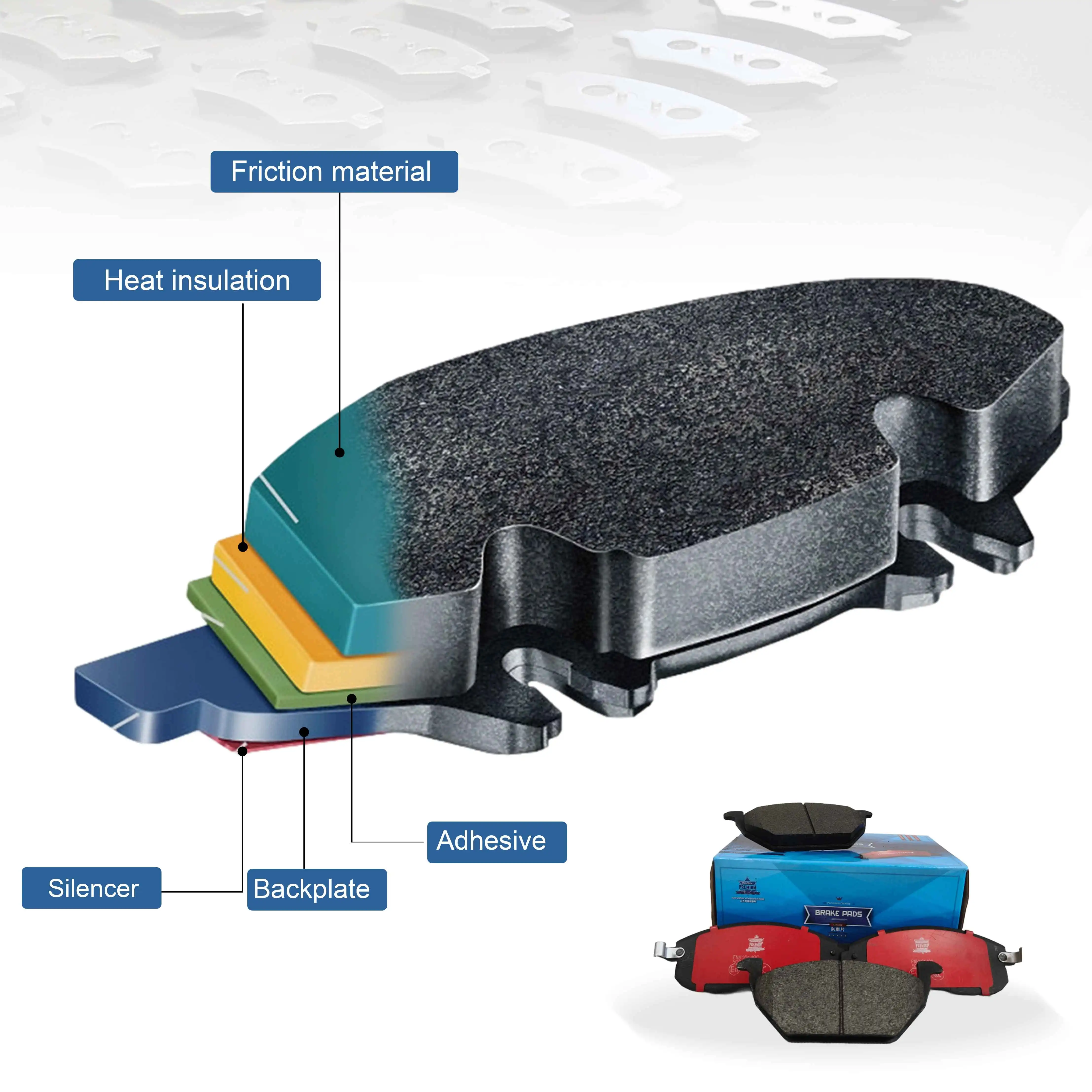 Wholesale Frontech Advanced Technology Brake Pads Kit High-Quality OEM Black 100% Tested D863-7688 Black Brake Pad Shim