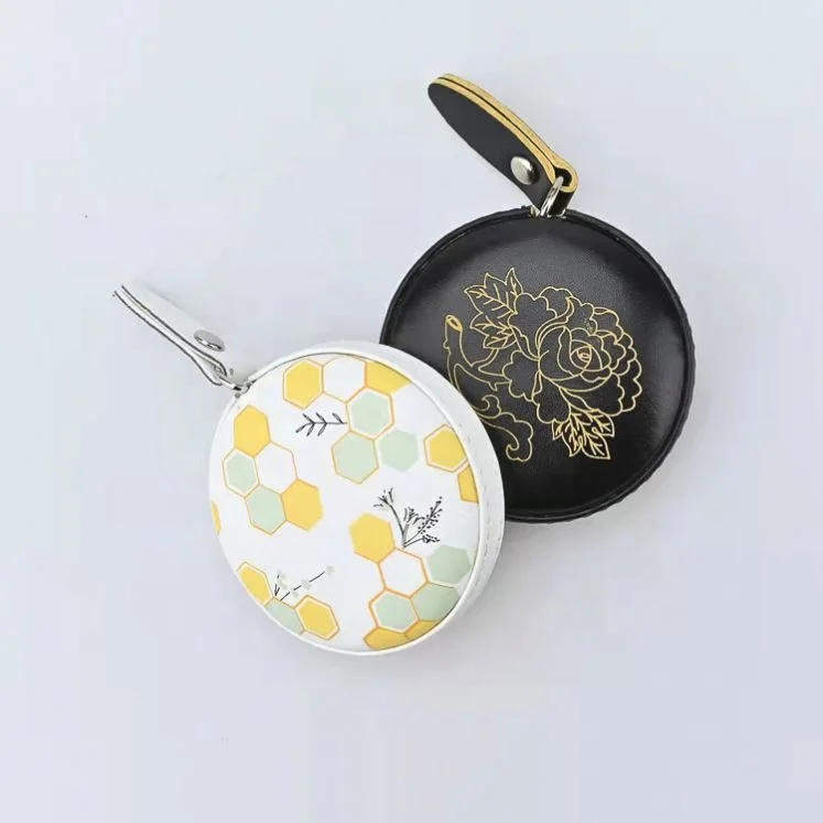 Factory Supply Round PU Leather Tape Measure Mini Measuring Tape With Logo Custom Meter Measuring Tape 60 Inch