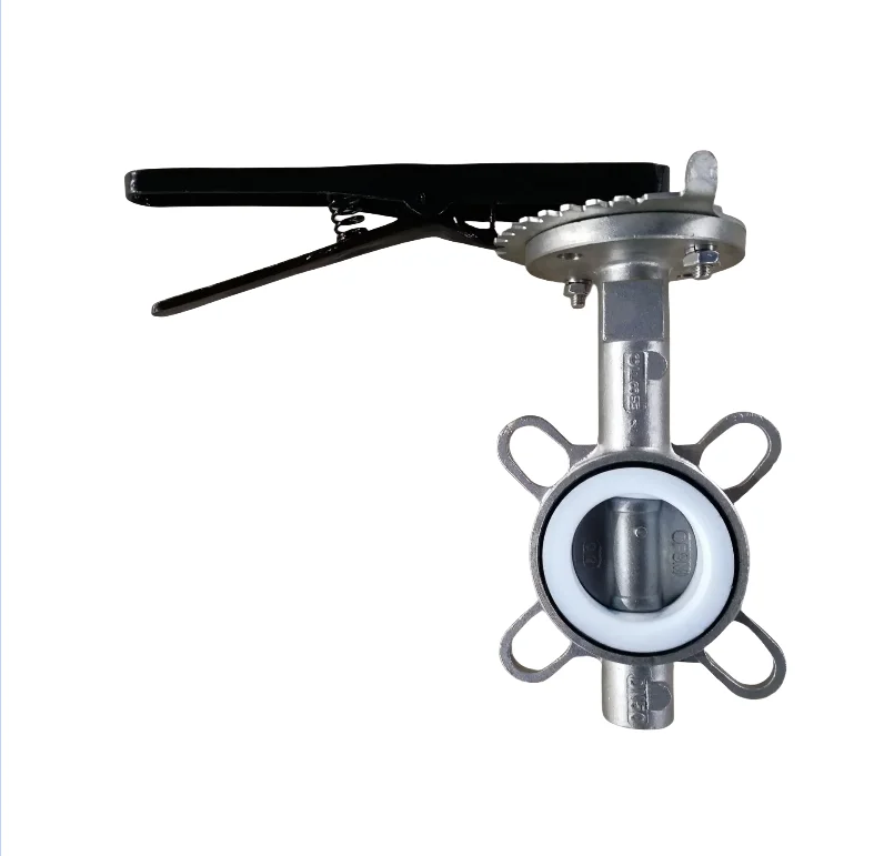 2 inch Stainless Steel CF8M Wafer Type Butterfly Valve Connection to Pn10/Pn16/Cl125/Cl150/JIS 10K