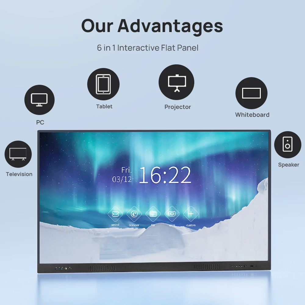 Touch Stand Office Display Classroom Electronic Price Screen School Digital Smart Interactive Flat Panel Whiteboard