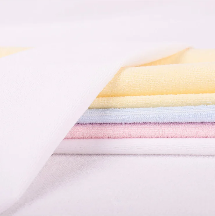Waterproof Polyester TPU Coated Laminated Cotton Towel Roll French Terry Cloth Fabric