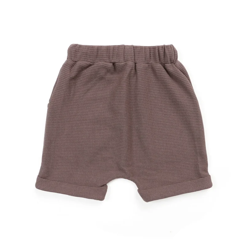
Wholesale Newborn Baby Clothes Waffle Solid Color Stretch Summer Baby Shorts 