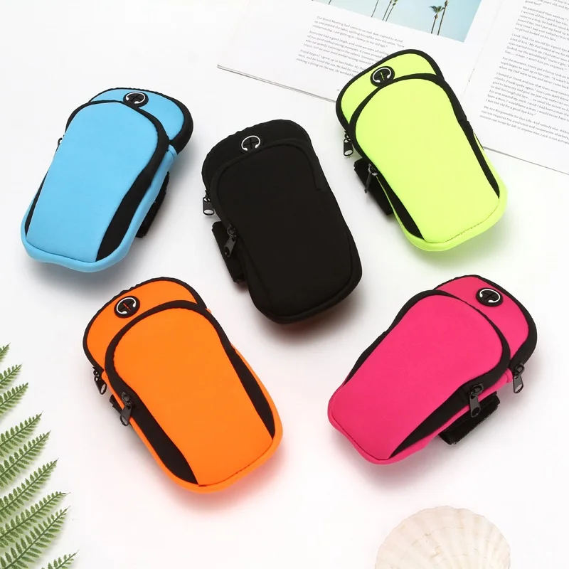 Wholesale For Promotion Gift Magic tape Mini Mobile Phone digital bag storage sports wrist bags
