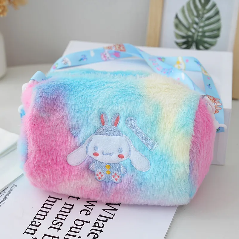 New Tie Dye Adjustable Shoulder Strap Girls Kawaii Bag Cute Cartoon Wallet Purse Anime Shoulder Bag Sanrioed Bag for Girls