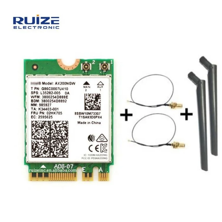 2400 Мбит/с Dual Band 802.11ax Wi-Fi 6 AX200NGW M.2 беспроводной Wlan адаптер карт AX200 с BT 5 0