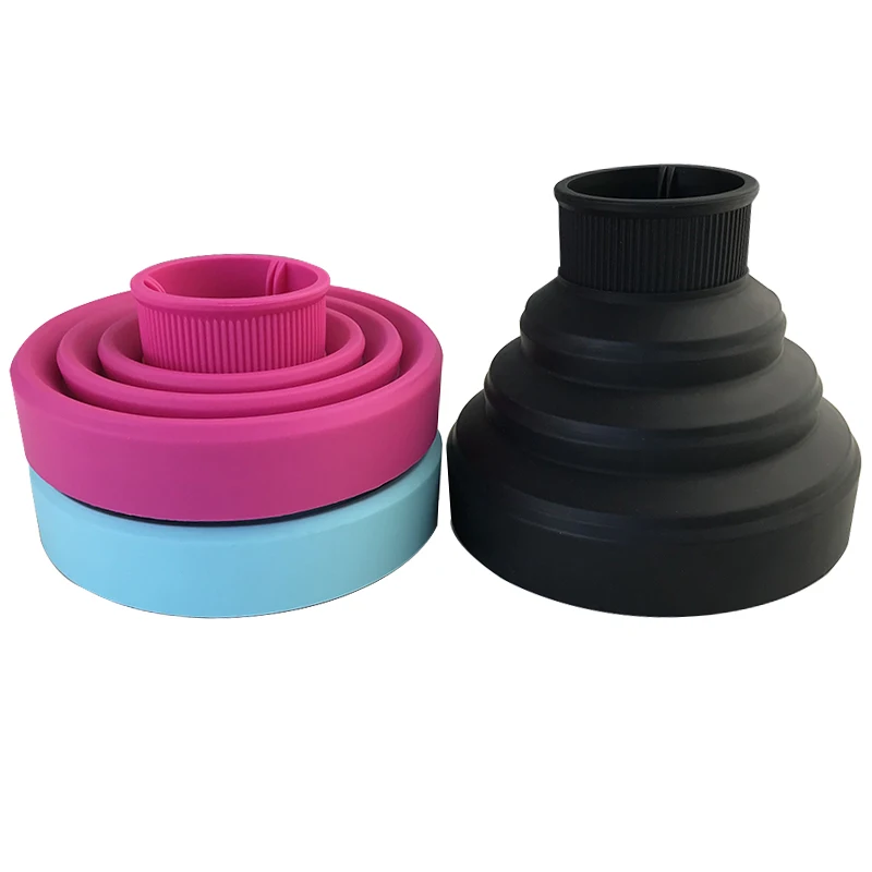 
Hairstyling Foldable silicone Hair Diffuser lightweight portable Salon Silicone Hairdryer Diffuser 
