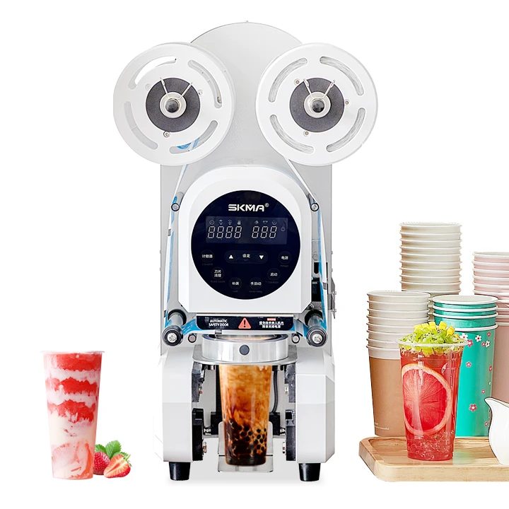 CE Automatic Sealing Machine Portable Bubble Tea Sealer Machine Plastic Cup Sealing Machine