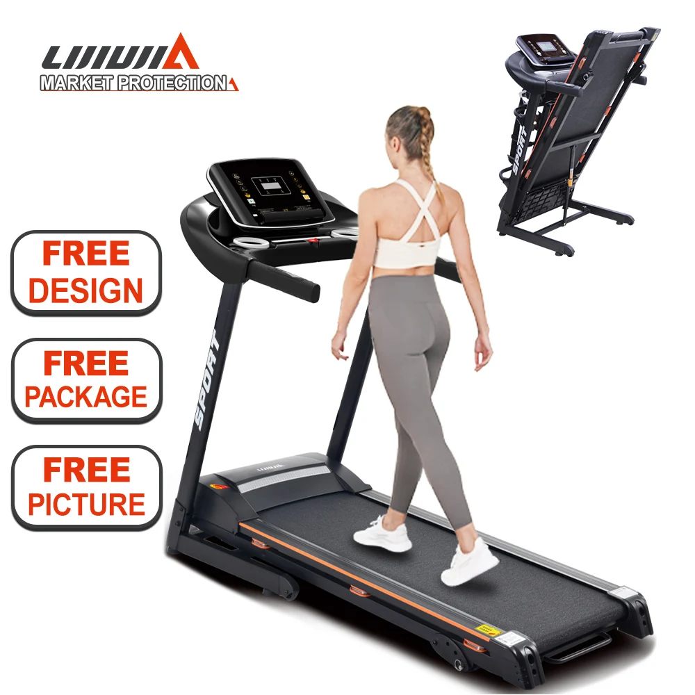 Lijiujia 1.75 hp Dc Motor Power Movable Treadmill Home Use with Convenient Lift Handle Sale Running Machine