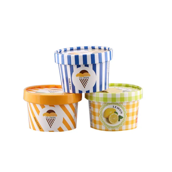 
200ml / 7oz Matte coated paper disposable single wall cup ice cream paper cup with lid 