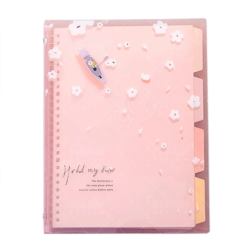 New arrival PVC B5  spiral notebook ring binder 16  rings agenda Journal Diary compendium binder notebook binder