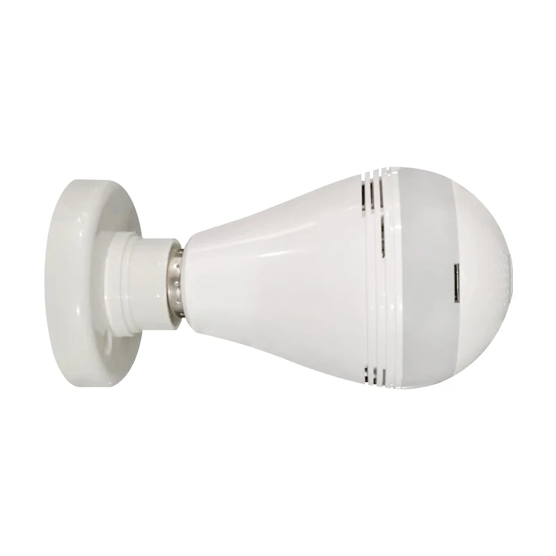 V380 Wifi Light Bulb  Panoramic Camera 1080p Hd Lamp Holder Home Security Wireless Spotlight Camera