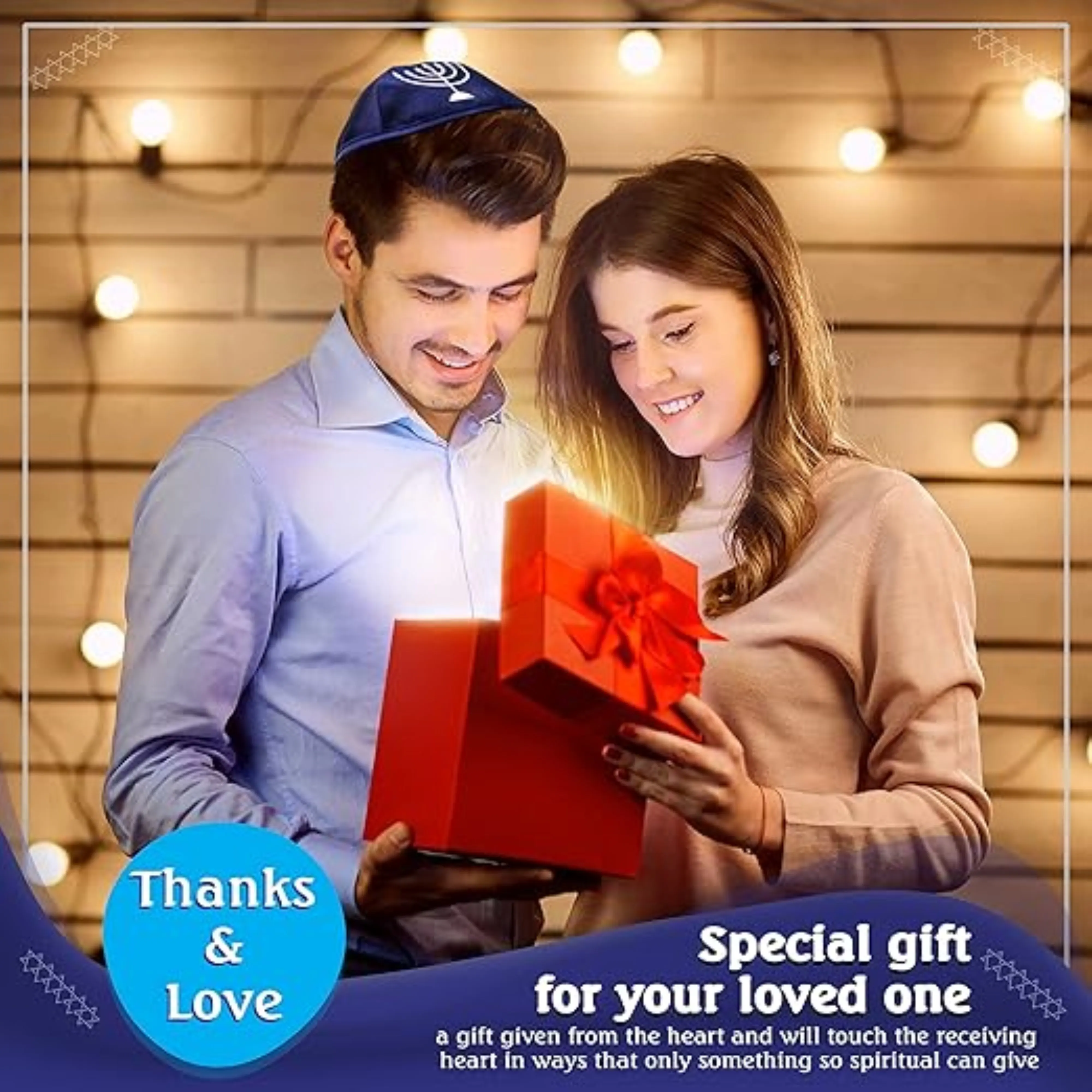 Pure Handmade High-End DMC Jewish Star Of David  Kippot 20cm With Silver Or Golden Cord Kipa Kippa  For Men Or Boys