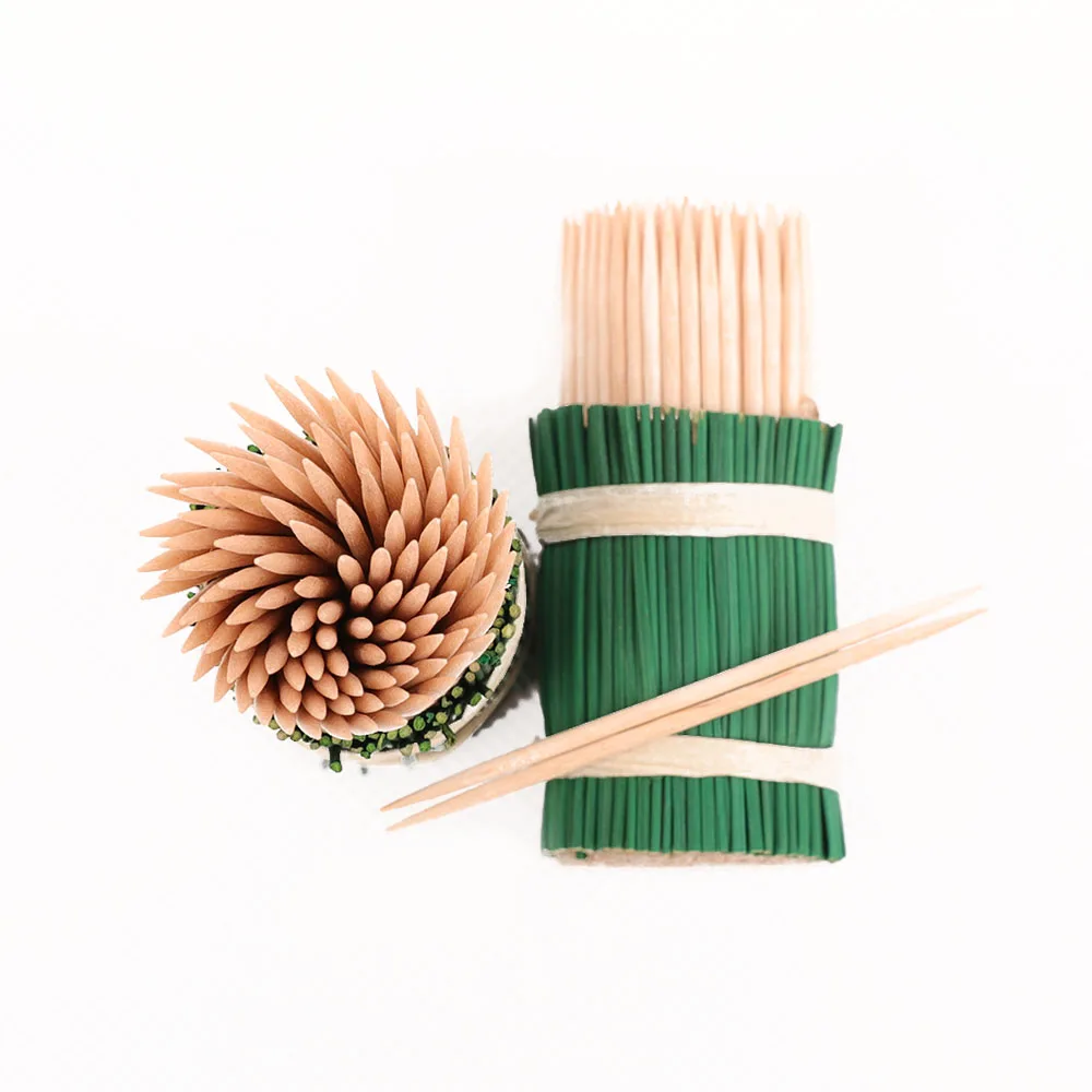 promotional disposable flat end wood toothpicks