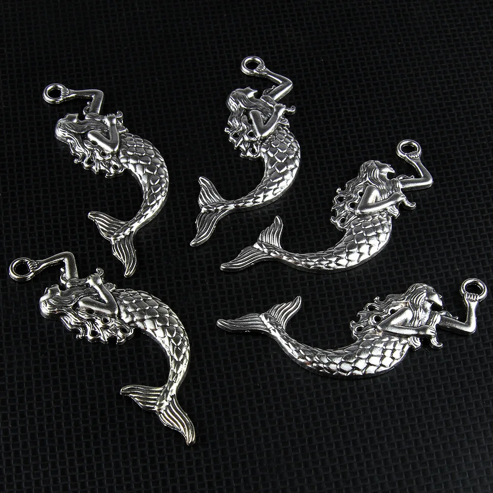 Factory direct selling high quality jewelry accessories supplies mermaid pendant charm