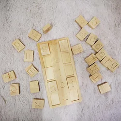 Montessori Matching Game ABC Letters Sorting Board Blocks Wooden Alphabet Puzzle Toys