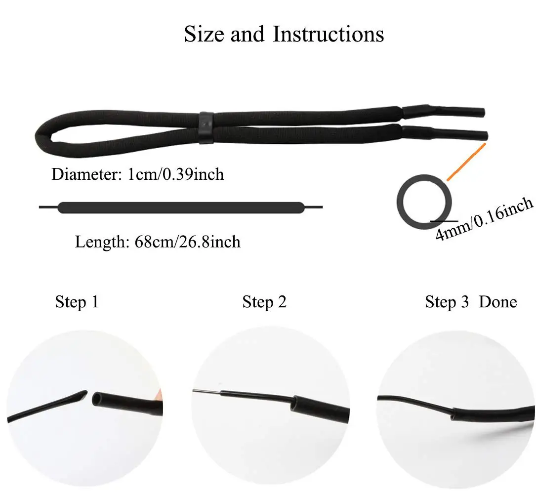 Multi color eyeglasses cord swimming glasses strings retainer floating sunglasses strap eyewear straps for water sports