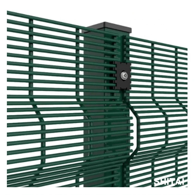 Security fence powder coated anti climb metal fence clear view wire fence