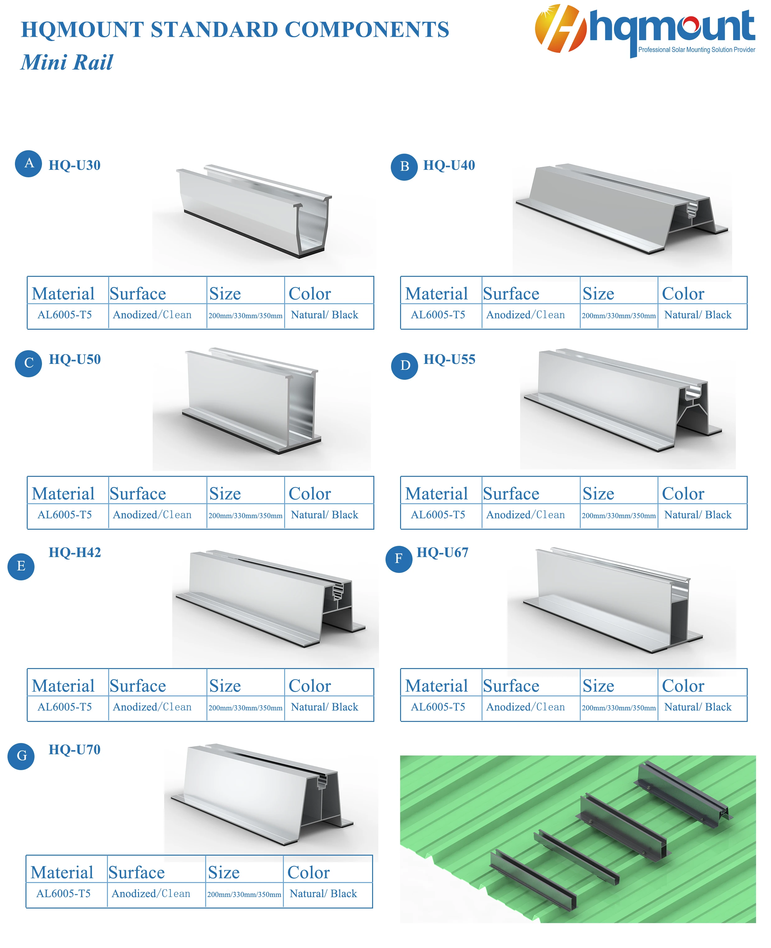 Солнечная стойка U50 Mini Rail