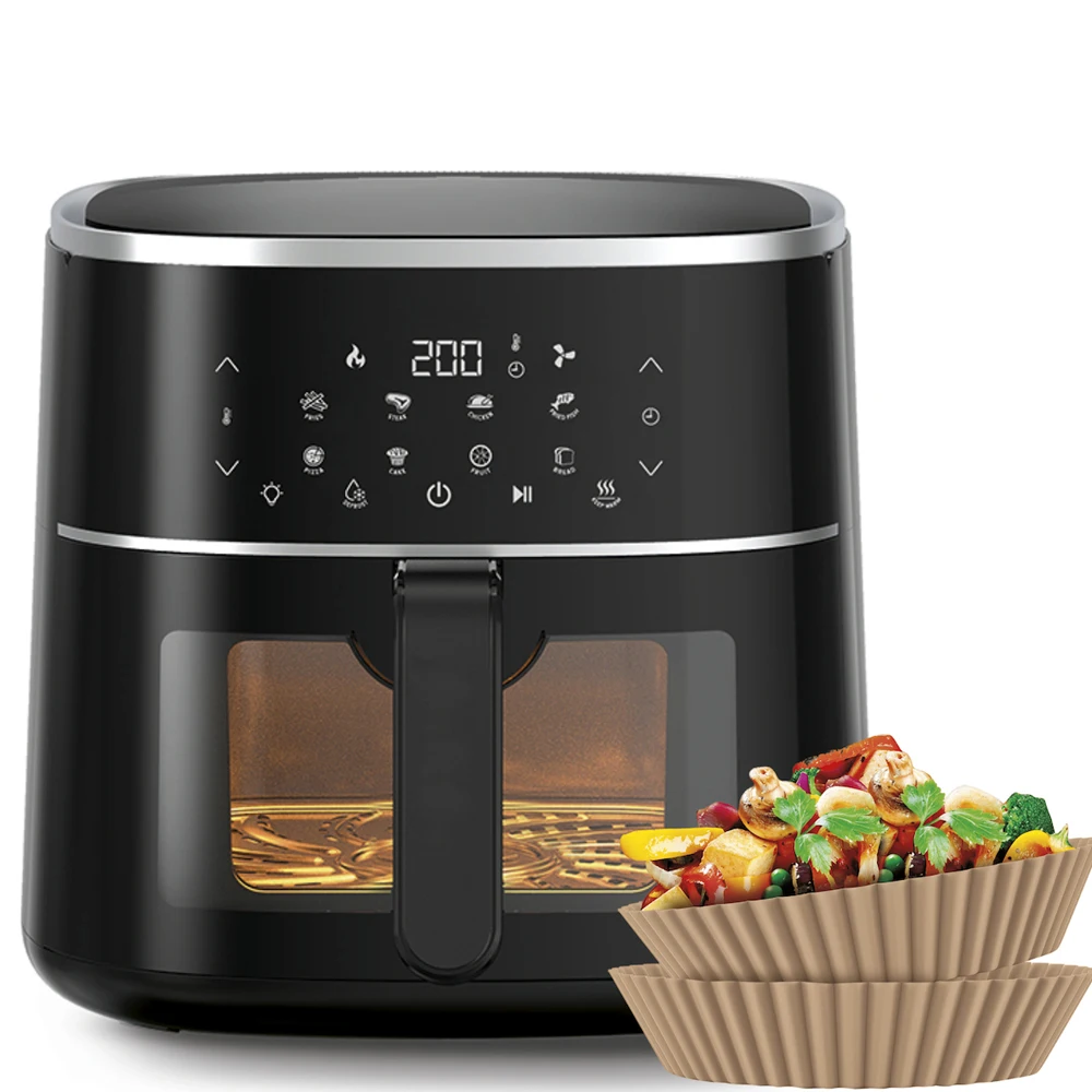 treasure star 8l stainless steel high power air fryer grill smart Double oven modern digital arizer touch screen dual airfryers