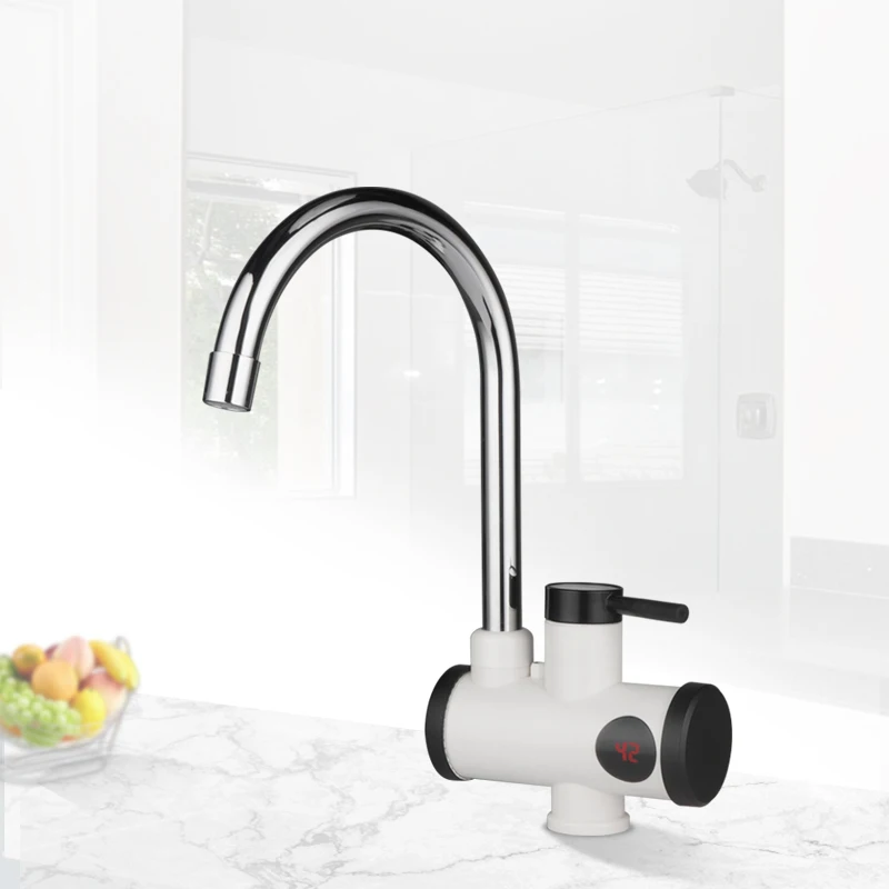 Single Handle Electric Faucet with Instant LED Display Nice Price Deck Mounted Valve for Kitchen and Bathroom Side Spray Type