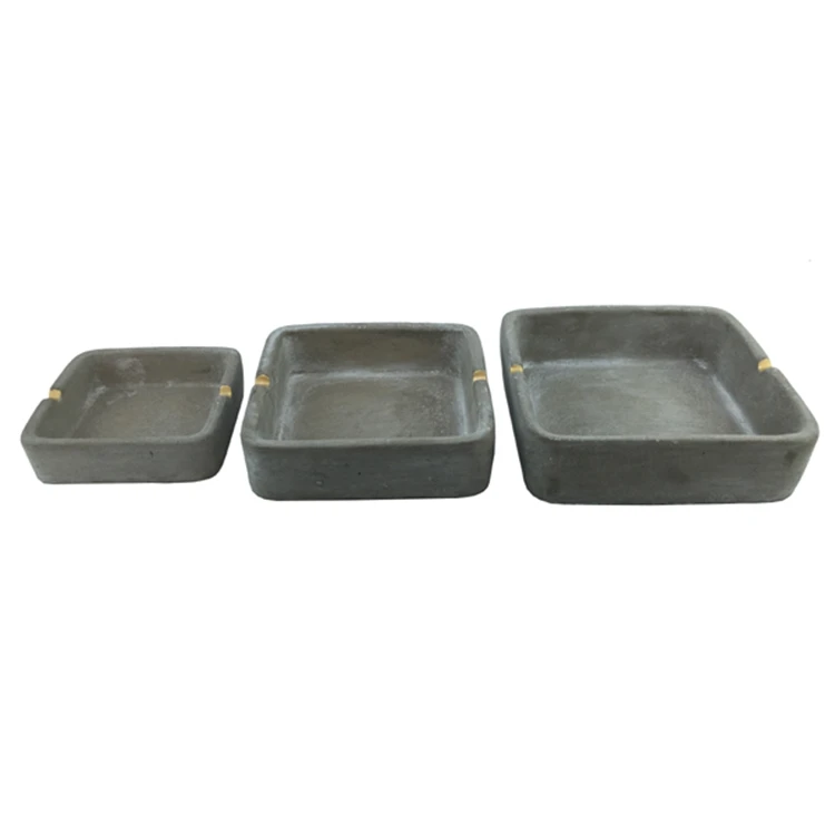 
Personalized Hotel bar office table square cement cigar ashtray custom logo ceramic cigarette ashtray 