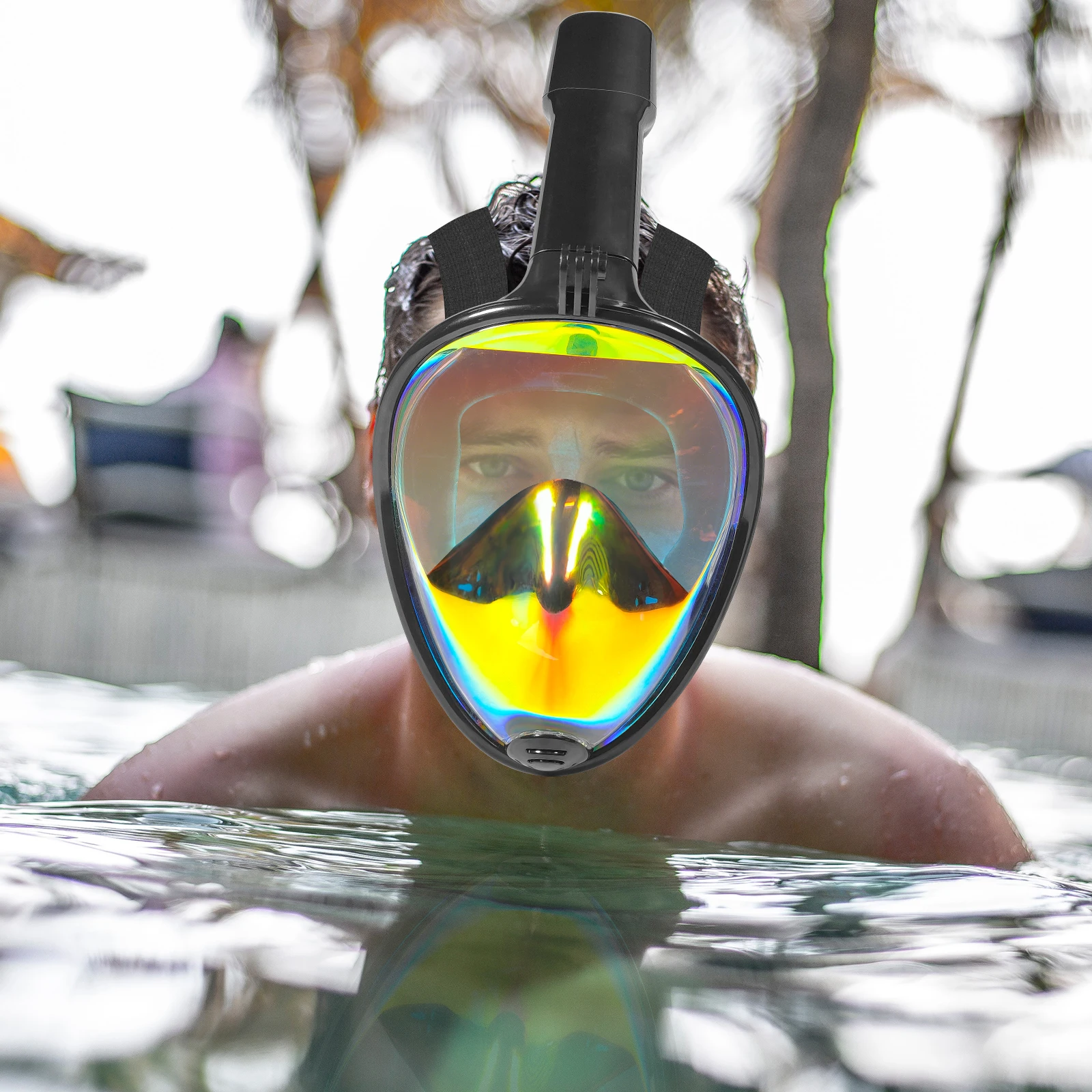 High quality kids diving mask set with adjustable strap oxygen full face mask for diving