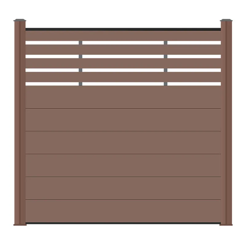 Hot sale wpc fence easy installation cheap price teak brown grey wpc fence China supplier
