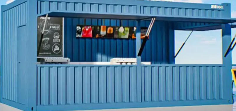 Modular 20ft & 40ft Prefab Flat Pack Steel Container Shop Sandwich Panel Coffee Shop House & Toilet Warehouse Home Office Use