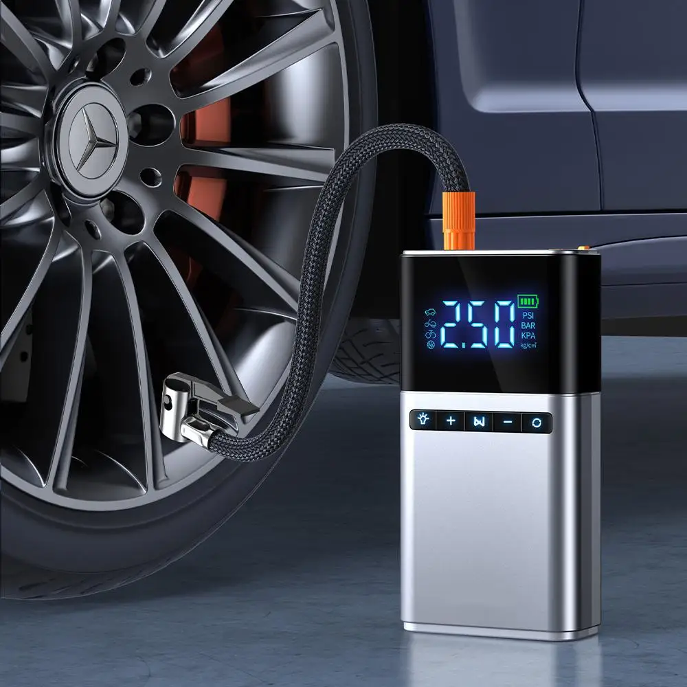 High Quality Digital 12000mah Car Jump Starter Compatible Air Pump Peak 2000A Jump Starter Air Inflator JUMP STARTER COMPRESSOR