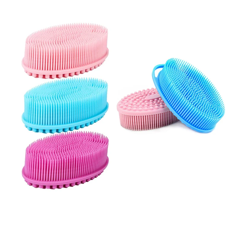Детский скребок для тела, массажер, силиконовая губка для душа, щетка для мытья ванны, Массажная щетка для детей