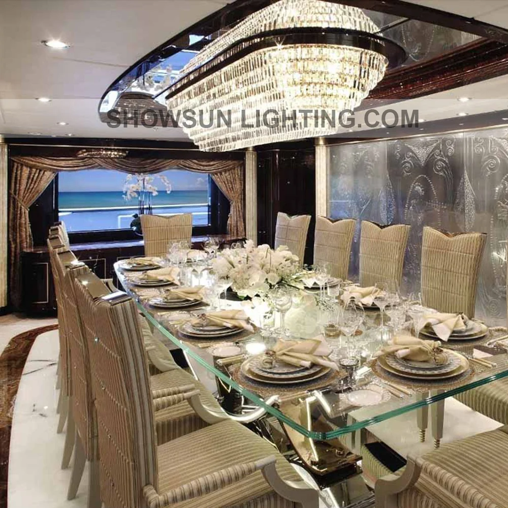  Modern European Classical Villa Hotel Decoration Crystal Ceiling LED Chandelier