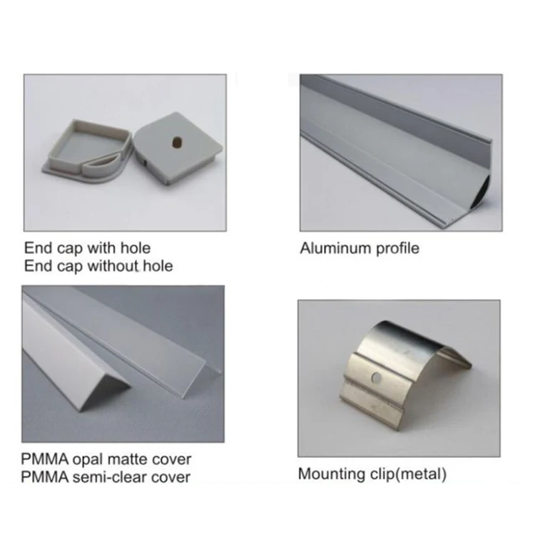 
Aluminium Corner LED Profile 45 Degree Linear Corner Alu Led Profile For Led Strip 