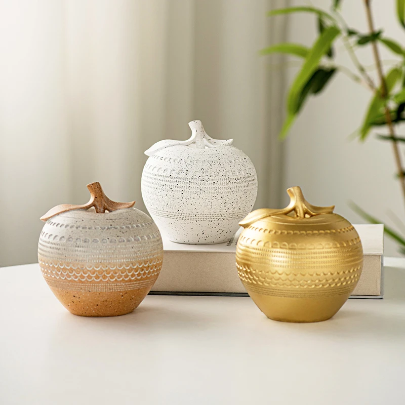 Factory Direct Hot selling Charming Resin Patterned Apple Figurine Home Decor Tabletop Crafts