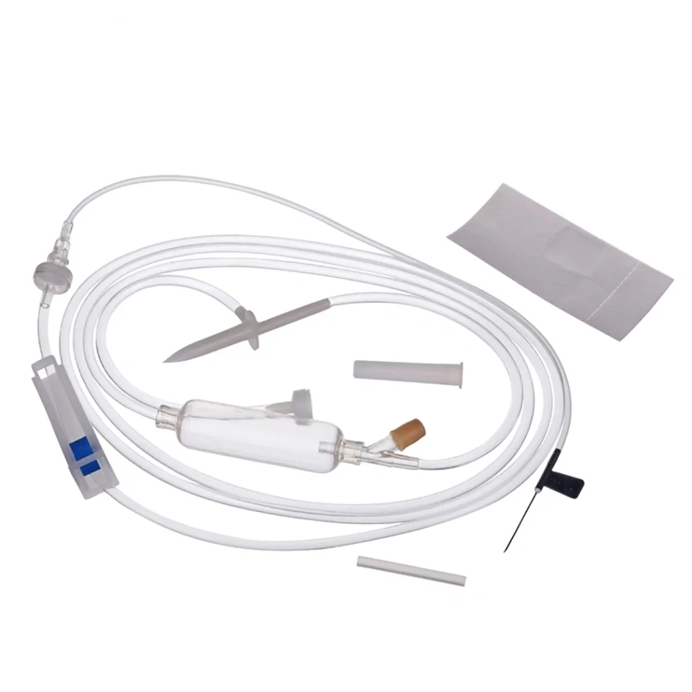 Huafu Winged Infusion Good Quality Regulator IV Set Saline Transfusion Set Butterfly Winged Infusion Giving Set