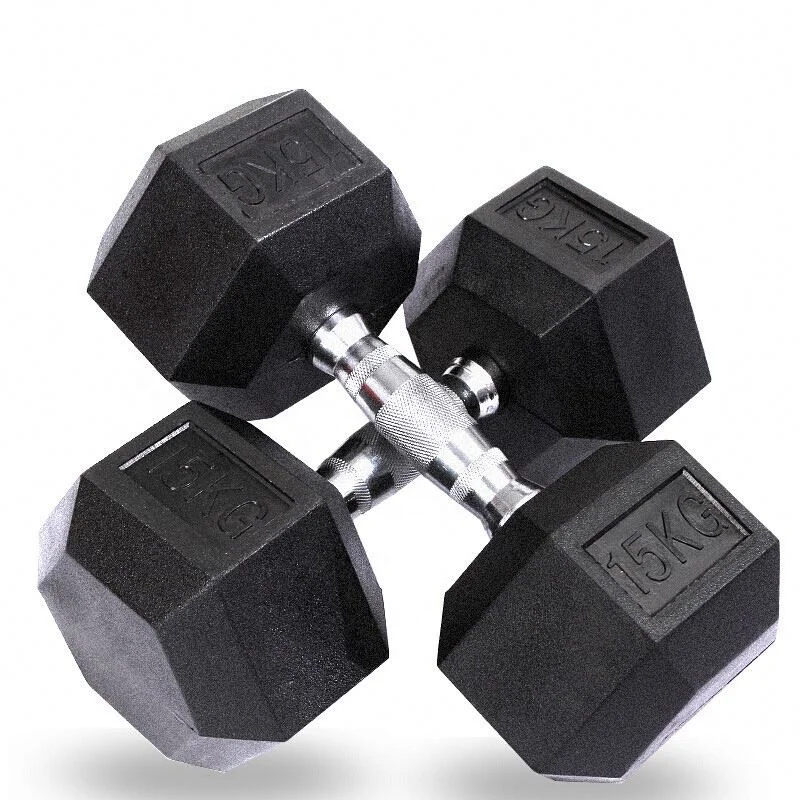 Factory Direct Hex Rubber Dumbbell Set