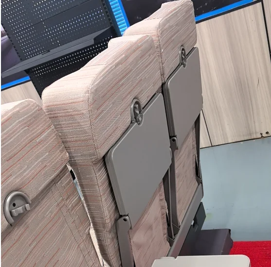 HWHongRV tray desk on train for put food and drink Airplane Tray Table on seat back for mockup banner or design advertising