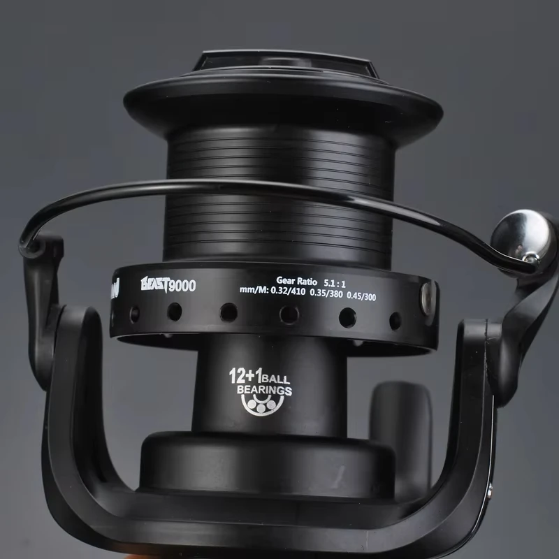 Lizard Fish Beast 9000 Long Surf Casting Metal Spool Reels 12+1BB Carp Feeder Sea Saltwater Boat Left Right Spinning River Lake