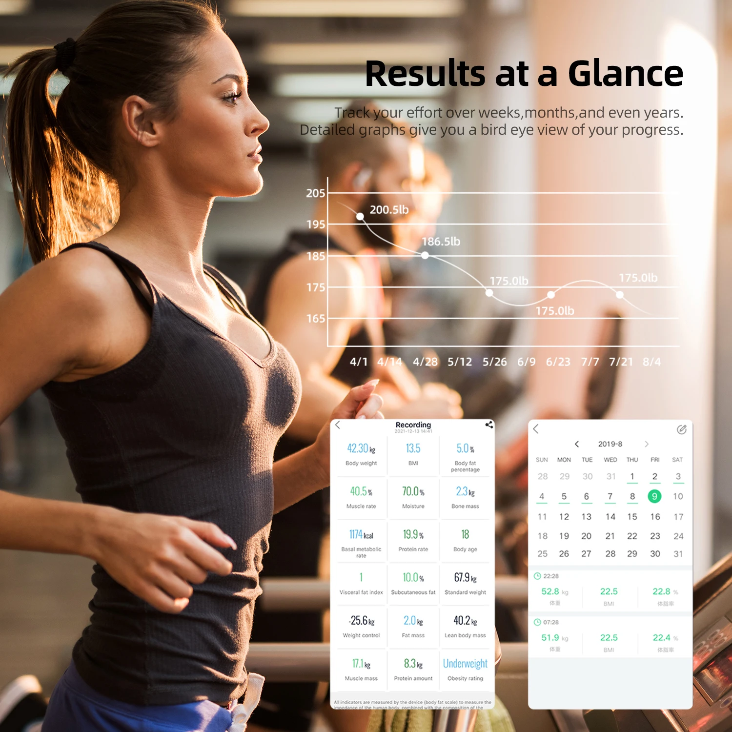 Smart Scale BT Link Body Weighing Scale App-compatible Electronic Intelligent Weight Loss Body Fat Scale