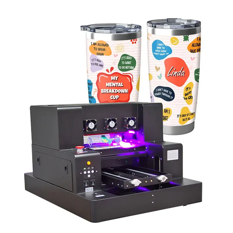 Desktop UV DTF Cup Wrap Transfers Printing Machine Stickers Phone Cases Ceramic Printing Printer A3 A4 UV DTF Printer