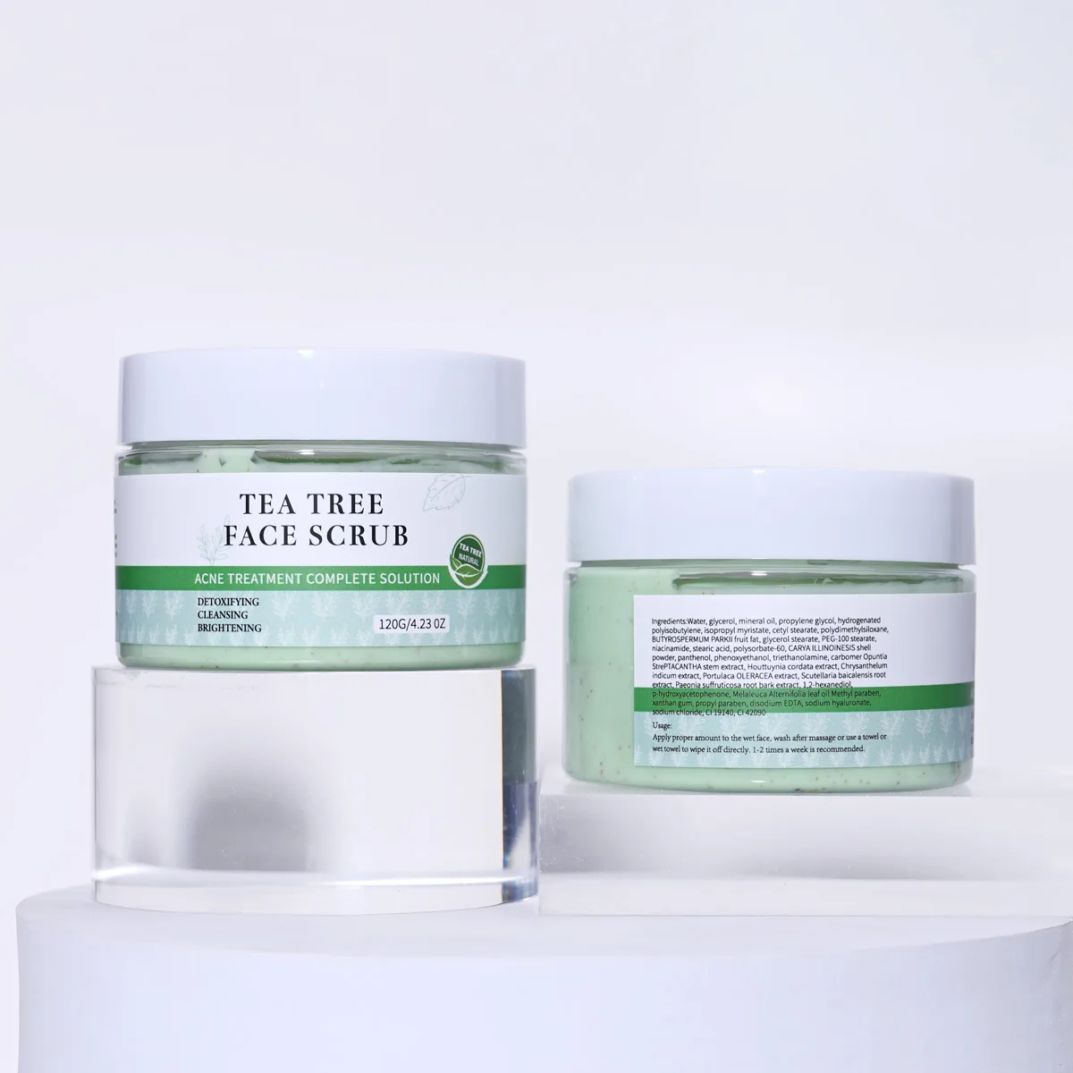 Wholesale Organic Natural Mud Purifying Skin Care Brightening Face Tea Tree Clay Mask