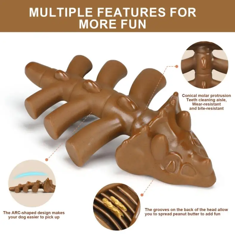 Durable Food Grade Dog Chew Nylon Bone Toy for Aggressive Chewers Real Bacon Chicken Flavor