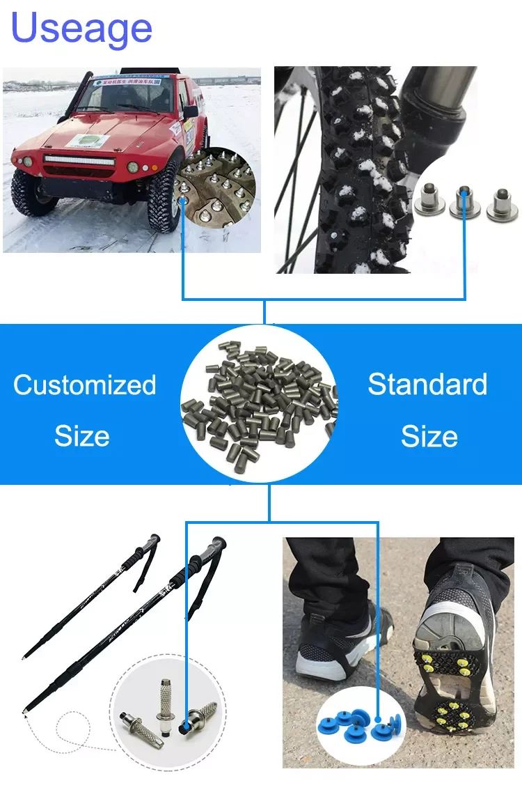 Anti-skid Pins/Tungsten Cemented Carbide Stud Pins For Spikes Tire