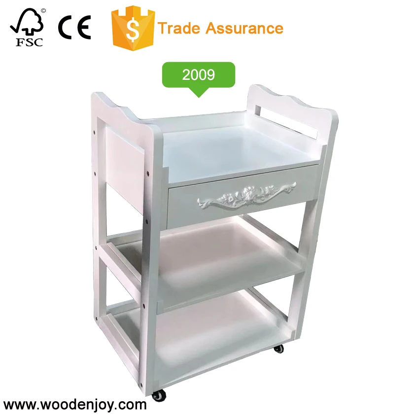 New European style solid wood salon trolley Two / three layers optional Hairdressing trolley 2009#