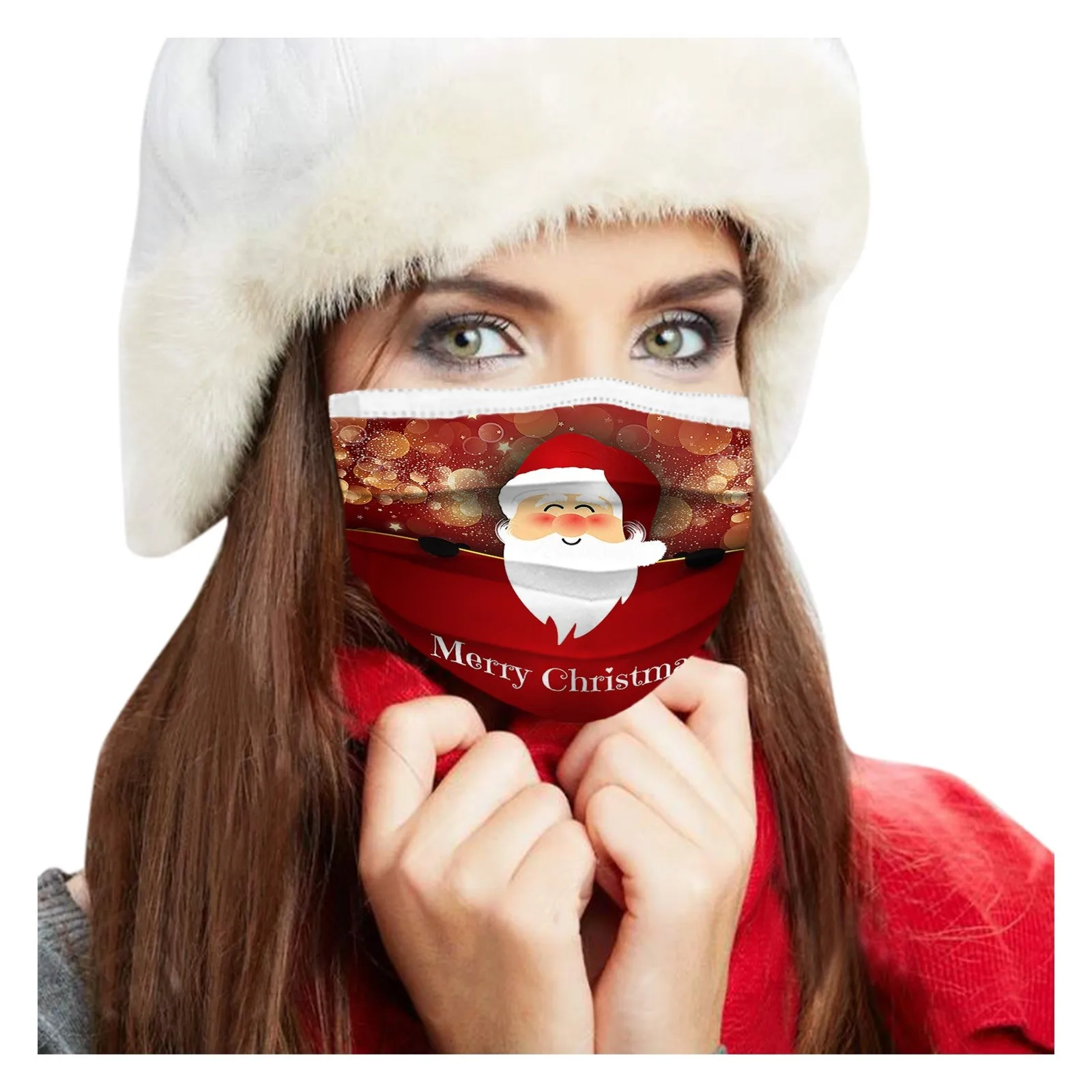 Disposable masks medical surgical 3 layer christmas facemask with melt blown can be customized in stock EN14683 oem face mask