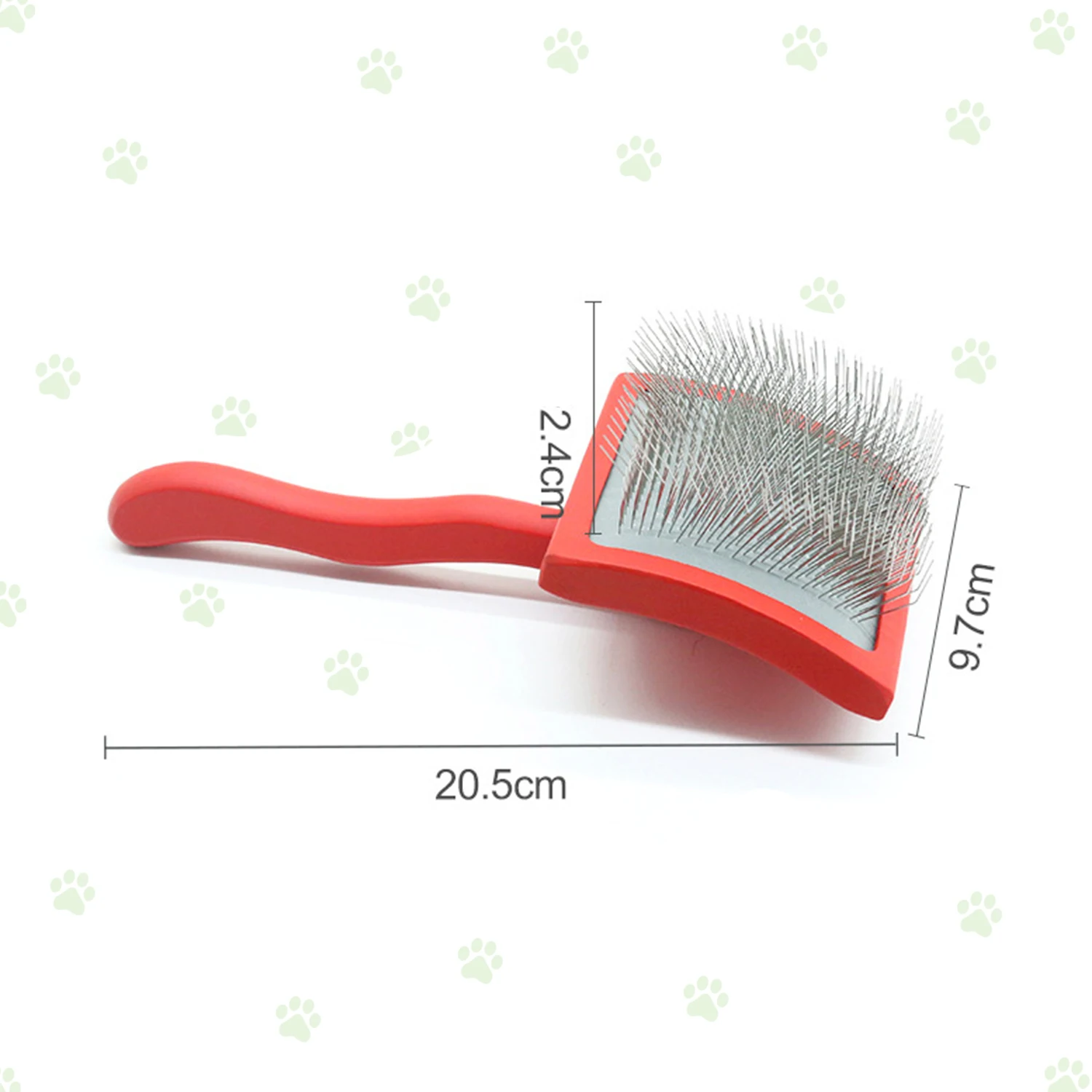 Custom Logo Wood Handle 1 Inch Long Pins Pet Hair Grooming Slicker Brush for Dog and Cat