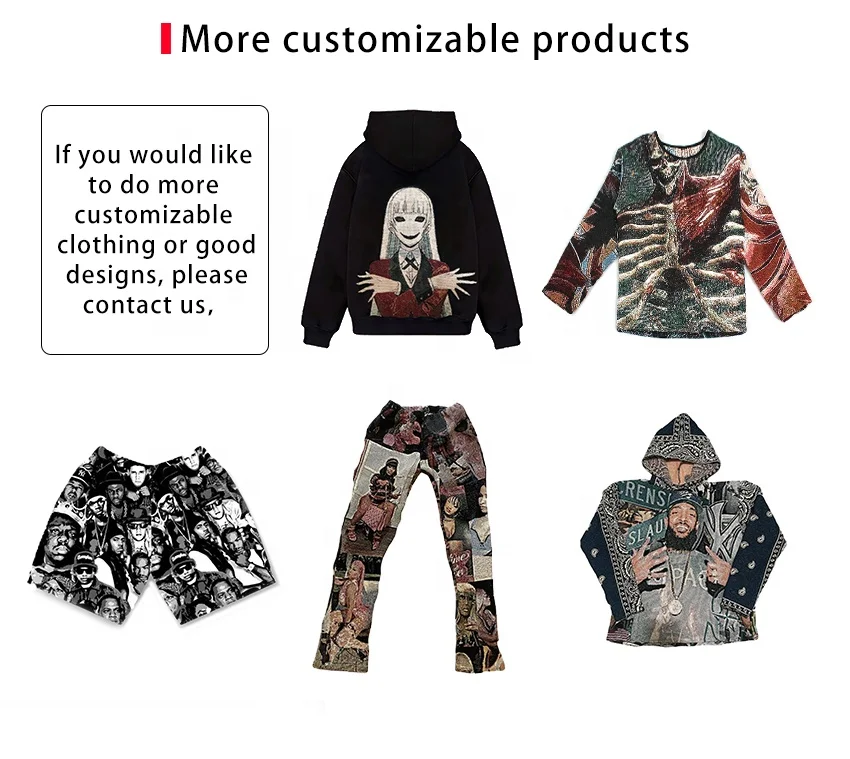 New design Custom Tapestry Sweater Crew Neck Pullovers Knitted Blanket woven jacquard tapestry Pullover clothing