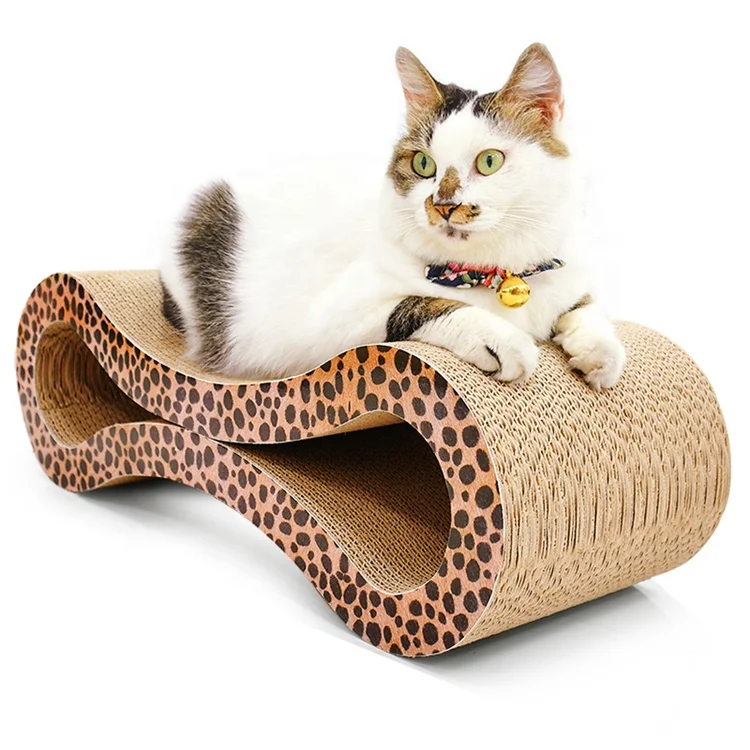 DEKU Ultimate Cat scratcher lounge 8 shape scratching furniture for cat scratch play perch Superior Cardboard cat toy